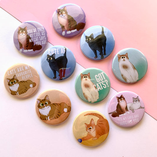 Cute Cat Badges