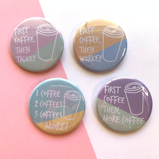 Pastel Coffee Badges