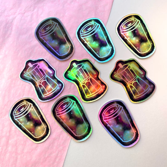 Holographic Coffee Stickers