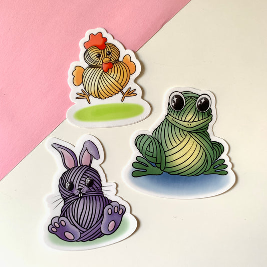 Yarn Buddies! Large Vinyl Stickers