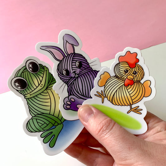 Yarn Buddies! Large Vinyl Stickers