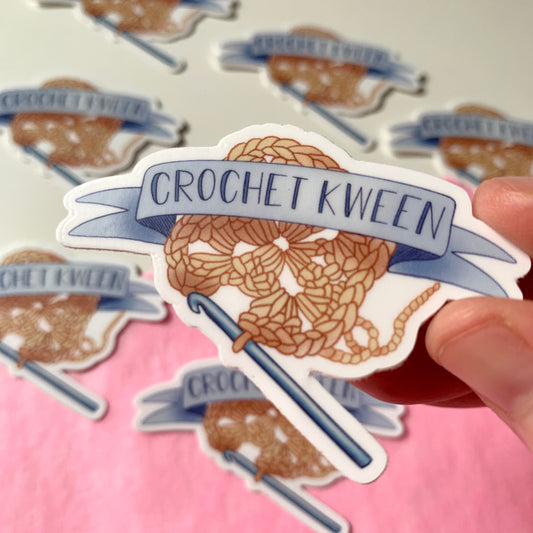 "Crochet Kween" Vinyl Sticker